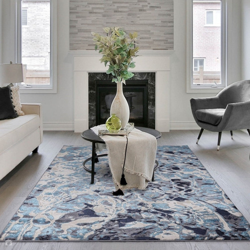 Creating a Serene Atmosphere with Grey and Blue Rugs from Rug Love