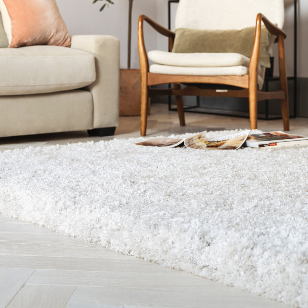How do you fix a matted fluffy rug?