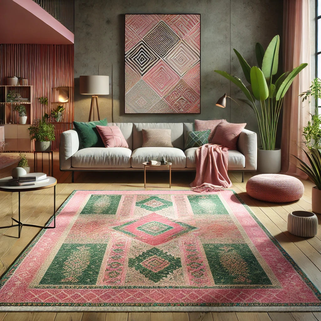 Transform Your Space with Pink and Green Rugs