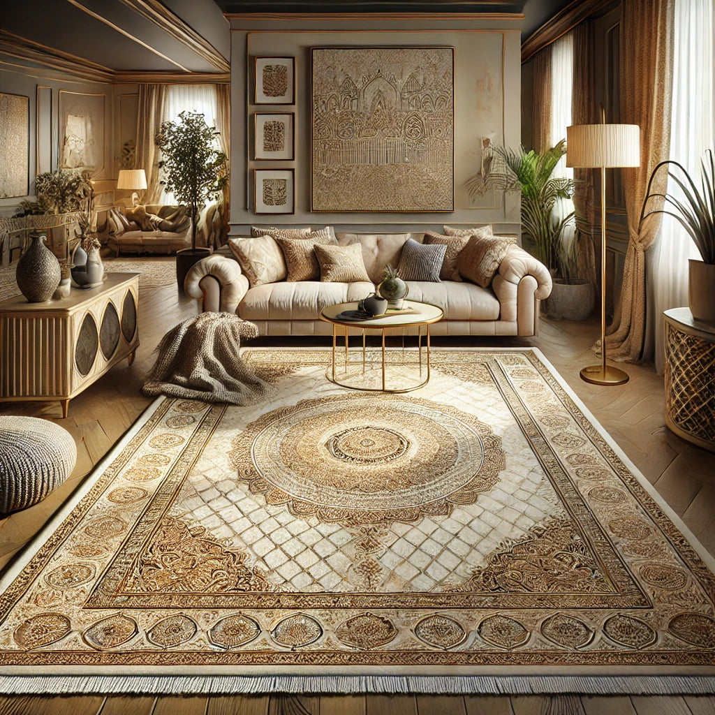 Enhance Your Home with Luxurious Cream and Gold Rugs from Rug Love