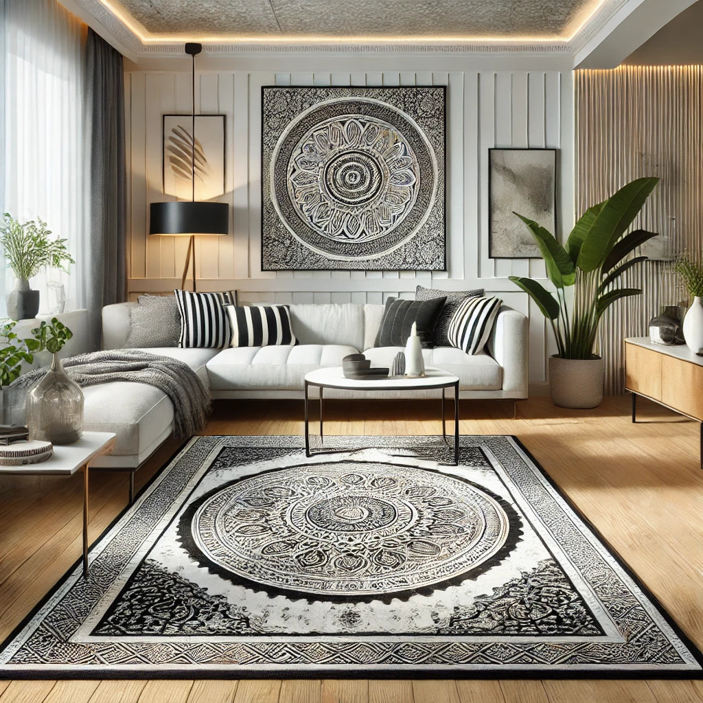 Elevate Your Home Décor with a White with Black Rug from Rug Love