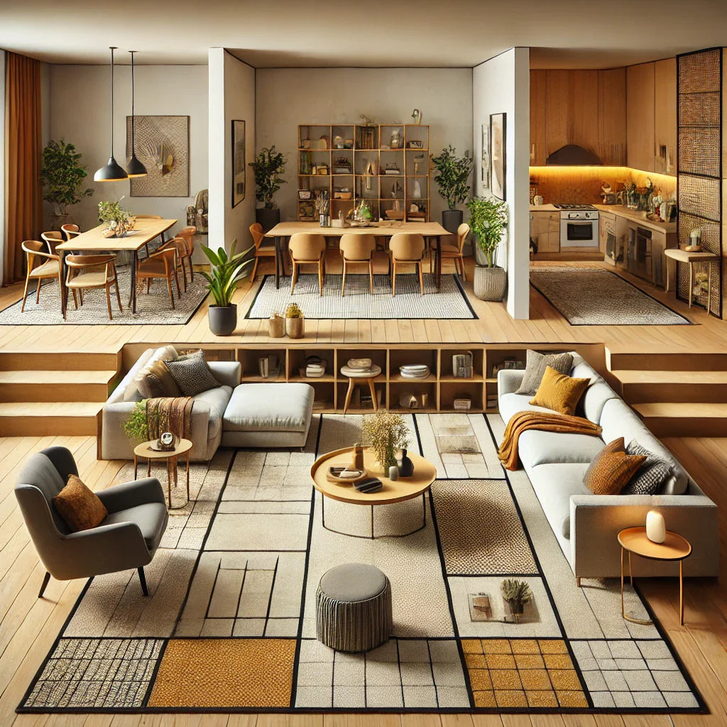 How to Use Rugs to Define Spaces in Open-Plan Living Areas