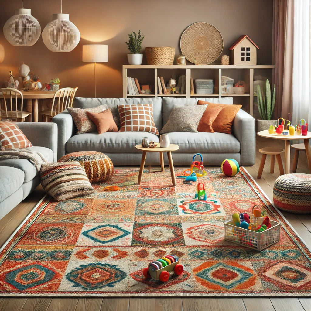 Rug Care Essentials for Parents: Kid-Friendly and Low-Maintenance Rugs