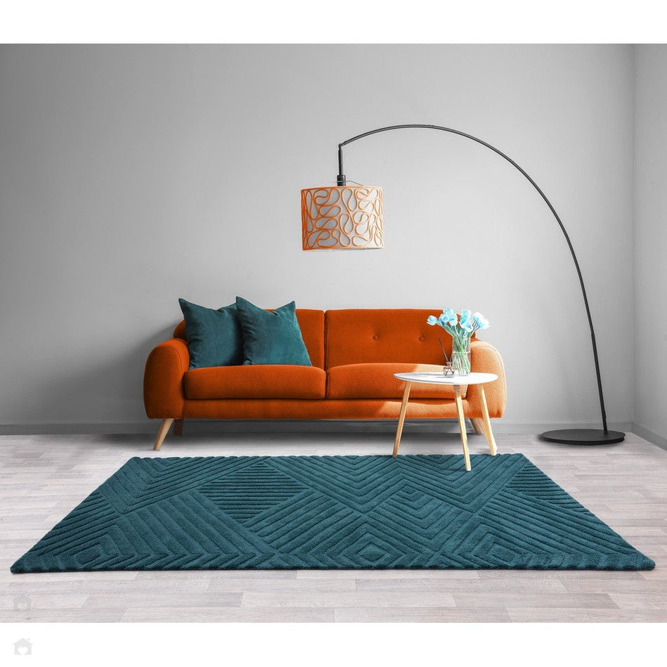 Add a Splash of Elegance with a Teal Rug