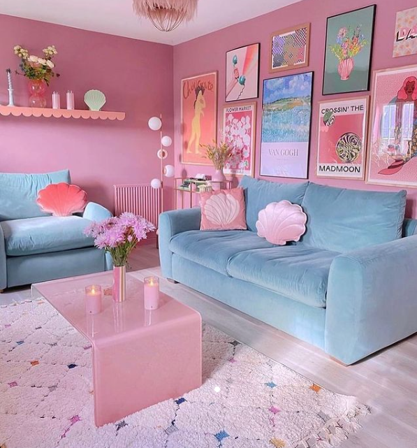 Pink and Perky: How to Add a Pop of Colour with a Colourful Rug in Your Living Room!