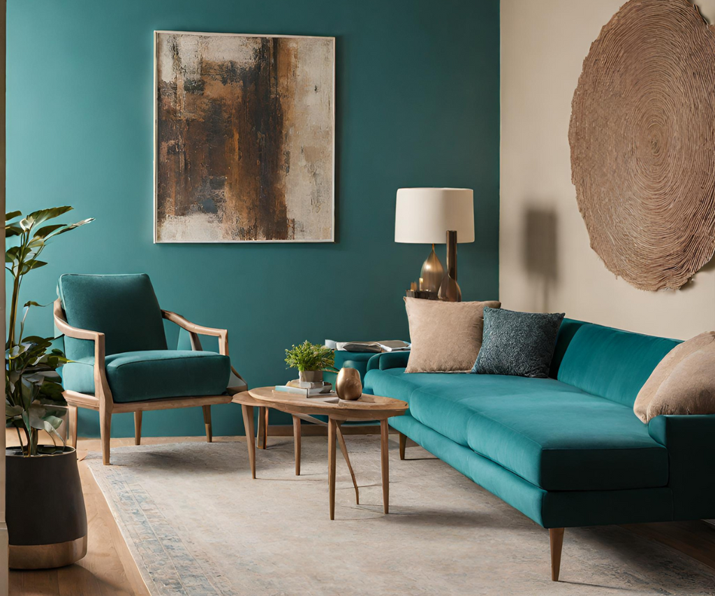 What Colour Rug Goes With Teal Walls?
