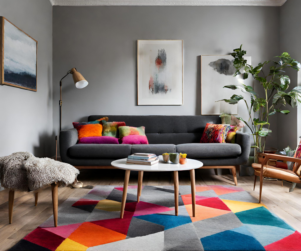 How To Brighten Up a Grey Living Room