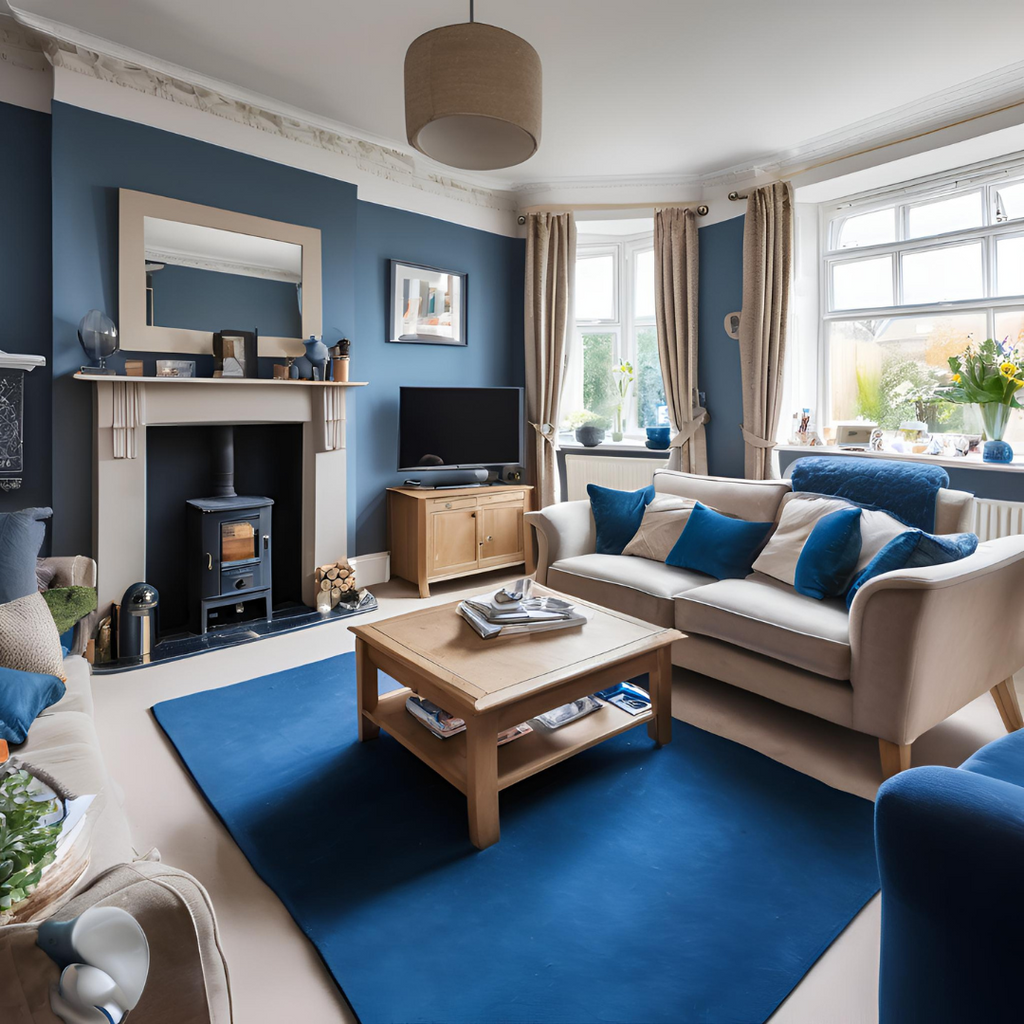 How is Blue Being Used in Lounge Décor for 2024?
