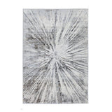 Abstract Burst Grey Rug