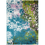 Art ART103 Modern Abstract Soft Easy Care Durable Polypropylene Blue/Multicolour Rug