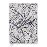 Artemis B8403A Modern Abstract Marble Metallic Shimmer Textured High-Density Soft-Touch Silver/Blue/Cream Rug