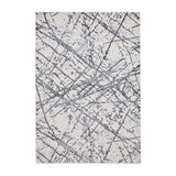 Artemis B8403A Modern Abstract Marble Metallic Shimmer Textured High-Density Soft-Touch Silver/Grey/Cream Rug