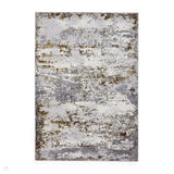 Artemis B9289A Modern Abstract Marbled Metallic Shimmer Textured High-Density Soft-Touch Grey/Gold/Cream Rug