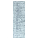 Blade Modern Plain Distressed Tonal Metallic Shimmer Hand-Woven Soft Textured Tip Sheared Loop Pile Silky Viscose Flatweave Airforce Blue Runner