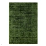 Blade Modern Plain Distressed Tonal Metallic Shimmer Hand-Woven Soft Textured Tip Sheared Loop Pile Silky Viscose Flatweave Green Rug
