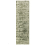 Blade Modern Plain Distressed Tonal Metallic Shimmer Hand-Woven Soft Textured Tip Sheared Loop Pile Silky Viscose Flatweave Sage Runner