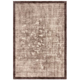 Blade Slim Border Modern Plain Distressed Tonal Metallic Shimmer Hand-Woven Soft Textured Tip Sheared Loop Pile Silky Viscose Flatweave Moleskin/Charcoal Border Rug