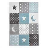 Brooklyn 20340 Kids Patchwork Soft Blue Rug