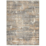 CK Rush CK951 Modern Crosshatched Linear Abstract Distressed Hi-Low Textured Low-Profile Short-Pile Grey/Beige/Charcoal/Taupe Rug