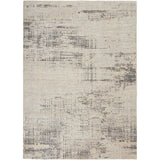 CK Rush CK953 Modern Crosshatched Linear Abstract Distressed Hi-Low Textured Low-Profile Short-Pile Ivory/Beige/Taupe/Grey Rug