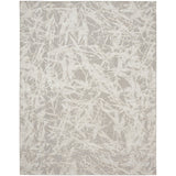 CK950 Rush CK956 Modern Abstract Distressed Hi-Low Textured Low-Profile Short-Pile Grey/Ivory/Biege Rug