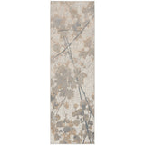 CK950 Rush CK957 Modern Abstract Distressed Hi-Low Textured Low-Profile Short-Pile Grey/Beige/Taupe/Blue Runner