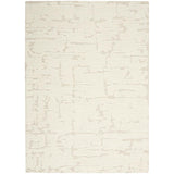 Calvin Klein CK009 Sculptural SCL01 Modern Abstract Broken Lines Carved Hand-Woven Soft Hi-Low Ribbed Textured Wool Loop Pile Ivory/Warm Taupe/Stone Beige/Light Sand/Mushroom Grey Rug