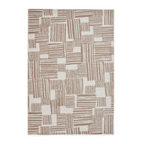 Catherine Lansfield Blocks Modern Geometric Durable Easy-Care Carved High Density Polyproplyene Natural/Cream Rug