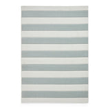 Catherine Lansfield Cove Stripe Modern Linear Durable Easy-Care Carved High Density Polyproplyene Light Sage Green/Cream Rug