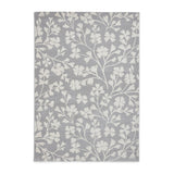 Catherine Lansfield Grace Floral Modern Durable Easy-Care Carved High Density Polyproplyene Grey/Cream Rug