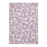 Catherine Lansfield Grace Floral Modern Durable Easy-Care Carved High Density Polyproplyene Lilac/Cream Rug