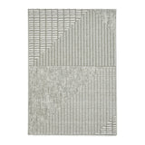 Catherine Lansfield Larsson Modern Abstract Durable Easy-Care Carved High Density Polyproplyene Light Sage Green/Cream Rug