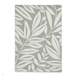 Catherine Lansfield Sorral Leaves Modern Botanical Floral Durable Easy-Care Carved High Density Polyproplyene Light Sage Green/Cream Rug