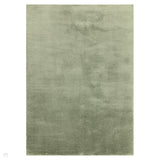 Como Plush Plain Super-Soft Silky Shimmer Ultra High-Density Mid-Height Polyester Shaggy Sage Rug