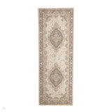 County Medallion Natural In-Outdoor Flatweave Runner