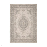 County Medallion Silver In-Outdoor Flatweave Rug