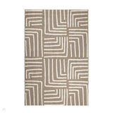 County Patches Taupe In-Outdoor Flatweave Rug