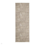 County Patches Taupe In-Outdoor Flatweave Runner