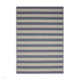 County Stripe Navy In-Outdoor Flatweave Rug