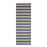County Stripe Navy In-Outdoor Flatweave Runner