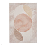 Creation 50097 Modern Abstract Venn Distressed Metallic Shimmer Soft Textured Low Profile Short-Pile Bronze/Beige/Brown Rug