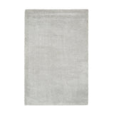 Deluxe Plush Plain Soft Super Heavyweight High-Density Polypropylene Shaggy Silver Rug