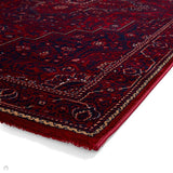 Dubai 62101 Traditional Persian Floral Medallion Border Soft High Density Smooth Touch Polyester Deep Red/Navy/Black/White Runner