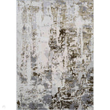 Emperor 320 Styra EMP20 Modern Abstract Distressed Metallic Shimmer Soft Textured Hi-Lo Polyblend Short Pile Gold Rug