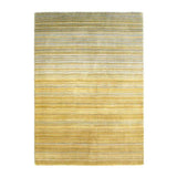 Fine Stripes Modern Stripe Hand-Woven Wool Ochre Rug