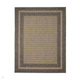 Flatweave Gel Border Natural Rug