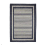 Flatweave Gel Border Navy Rug