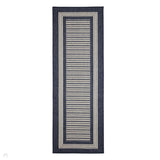 Flatweave Gel Border Navy Runner