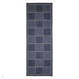 Flatweave Gel Check Navy Runner