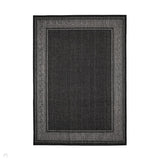 Flatweave Gel Greek Key Black Rug